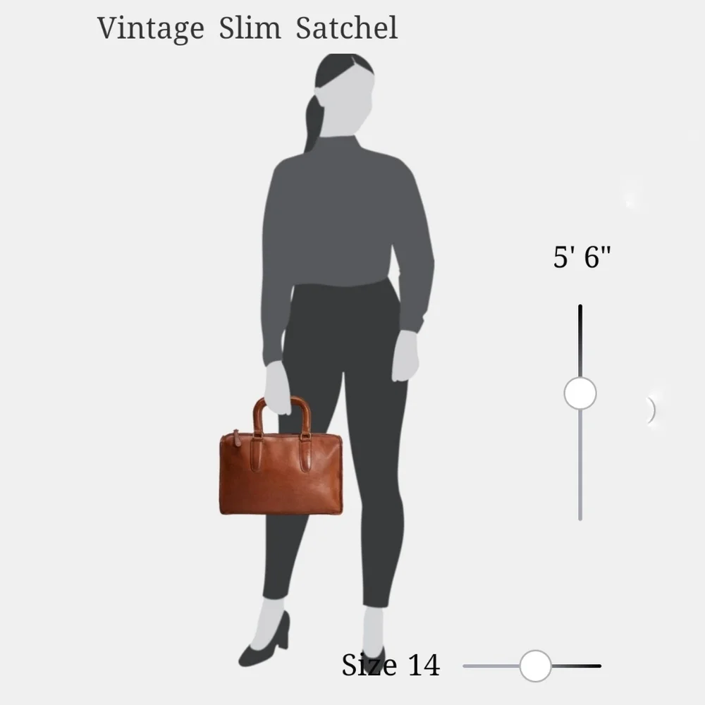 VINTAGE COACH NYC Bonnie Cashin Leather Satchel Slim Bag Mahogany Brown 60s 70s - Picture 4 of 16